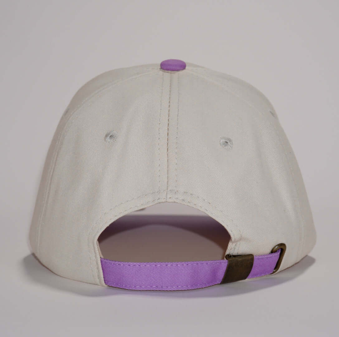 Back view of Fort Worth Hat Purple with adjustable buckle and premium material design.