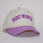 Fort Worth Hat Purple with premium 3D embroidery and adjustable buckle for the perfect fit.