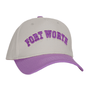 Fort Worth Hat Purple with premium 3D embroidery, adjustable fit, and unisex design for lasting comfort.