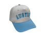 Austin Hat in sky blue with premium 3D embroidery, adjustable design, perfect for unisex wear.