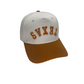 Orange Texas Upside Down Hat with premium embroidery, adjustable fit, unisex design, perfect for Texas fans.