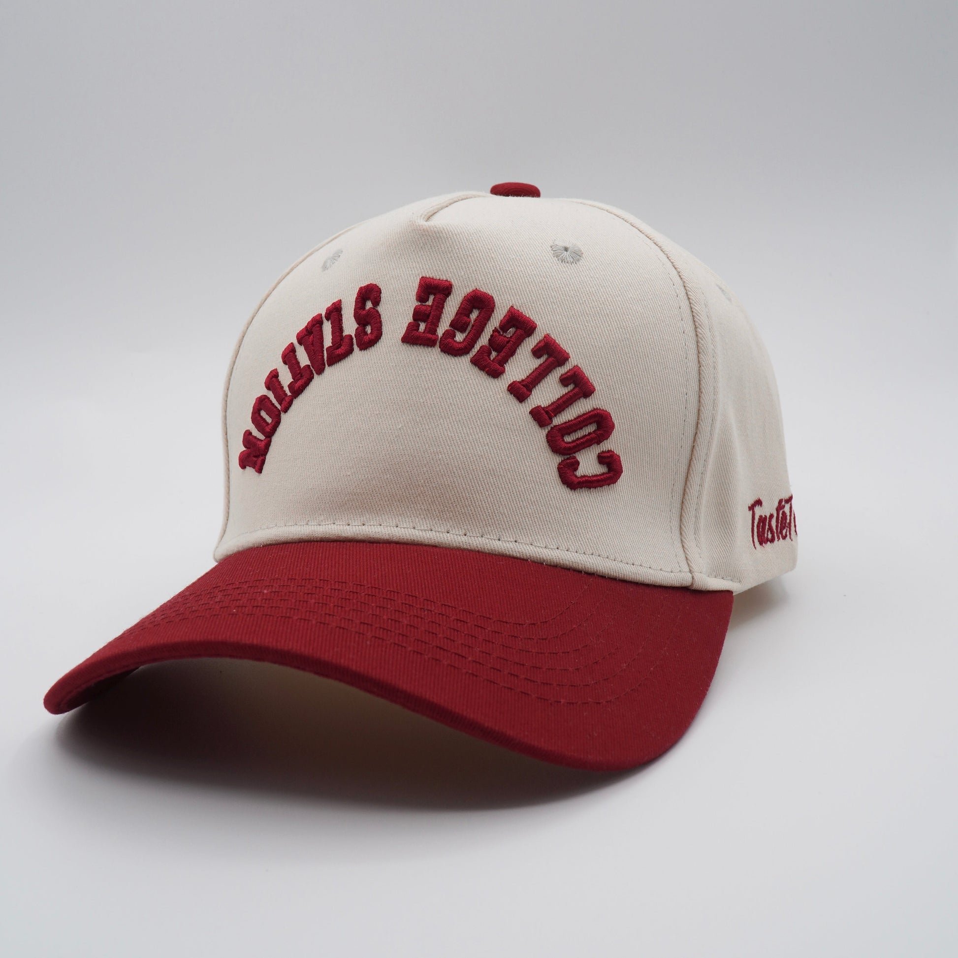 College Station Upside Down Hat Burgundy