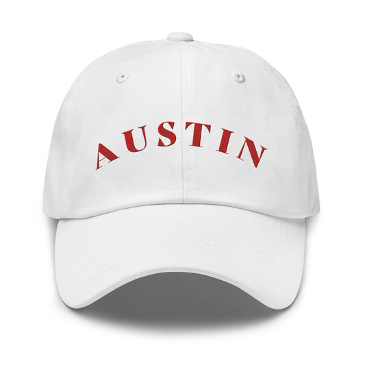 Austin Athletic Hat White | Red