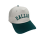 Dallas Hat in green with 3D embroidery, adjustable buckle for a perfect fit, unisex design, stylish cap