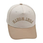 Fort Worth upside down hat in khaki with premium 3D embroidery and adjustable buckle for a perfect fit.