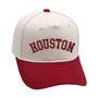 Houston Hat in Burgundy with premium 3D embroidery, adjustable fit, and unisex design for lasting style.