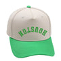 Light green Houston upside down hat with premium embroidery and adjustable buckle. Unisex, one size fits all design.