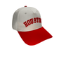 Houston Hat in red and white with premium 3D embroidery and adjustable buckle for a perfect fit.