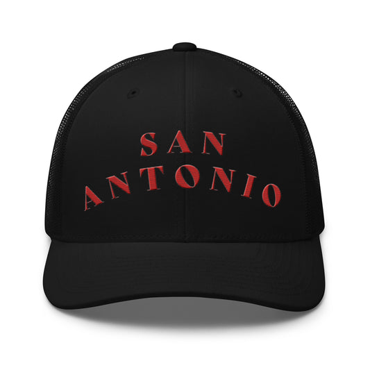 San Antonio Trucker Hat Black | Red