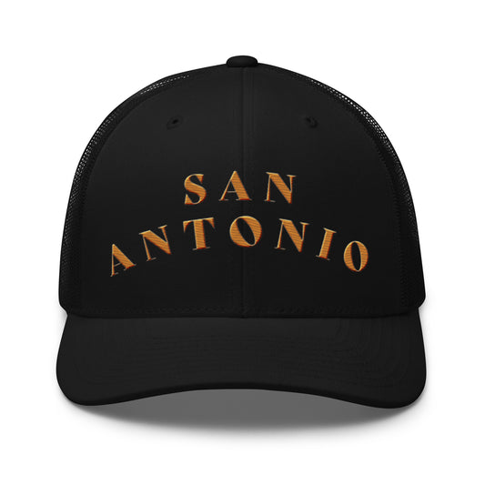 San Antonio Trucker Hat Black | Orange