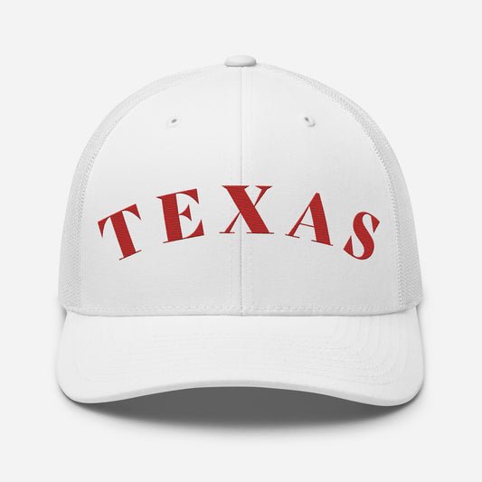 Texas Trucker Hat White | Red