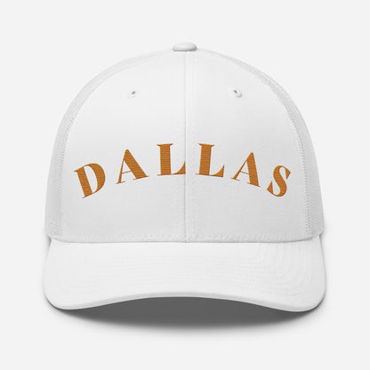 Dallas Trucker Hat White | Orange