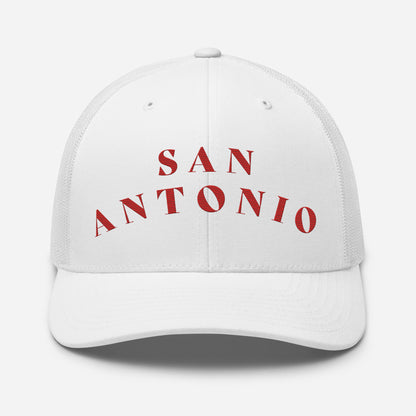 San Antonio Trucker Hat White | Red