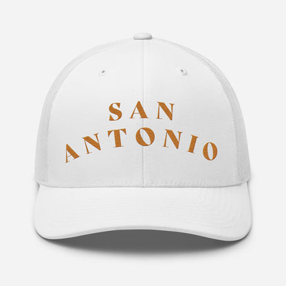 San Antonio Trucker Hat White | Orange