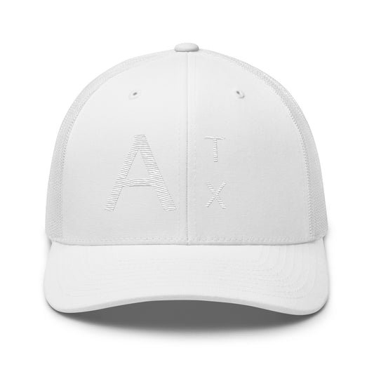 Austin Abbreviation "Atx" Trucker Hat White | White