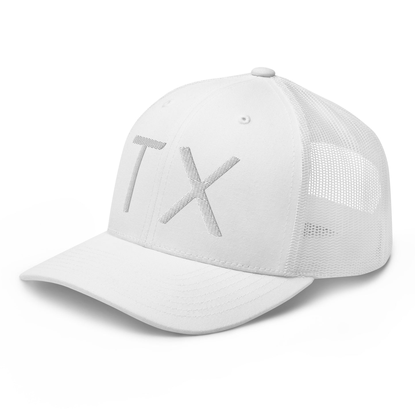 TX Abbreviation Trucker Hat White | White