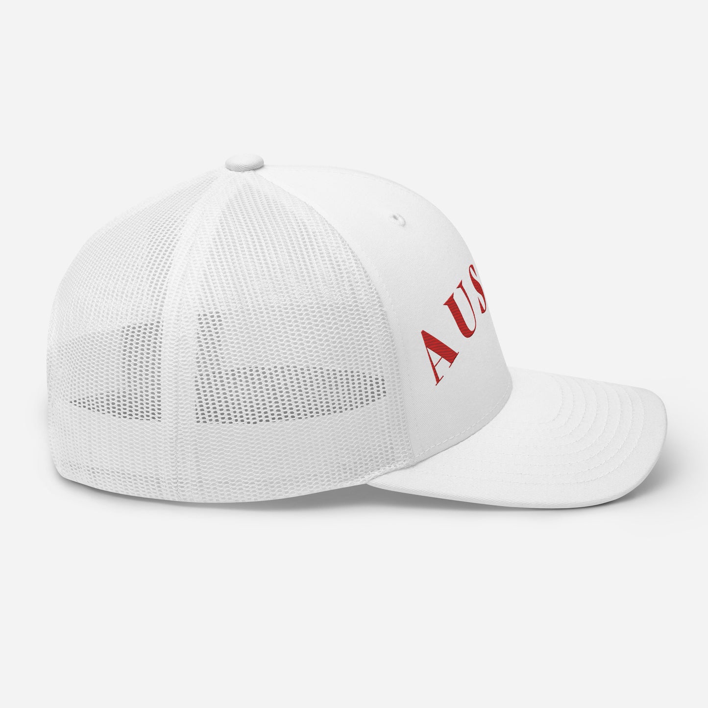 Austin Trucker Hat White | Red