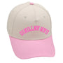San Antonio Upside Down Hat in pink with premium 3D embroidery and adjustable fit for unisex wear.