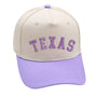 Purple Texas hat with premium 3D embroidery, adjustable buckle for a perfect unisex fit, stylish for all occasions.